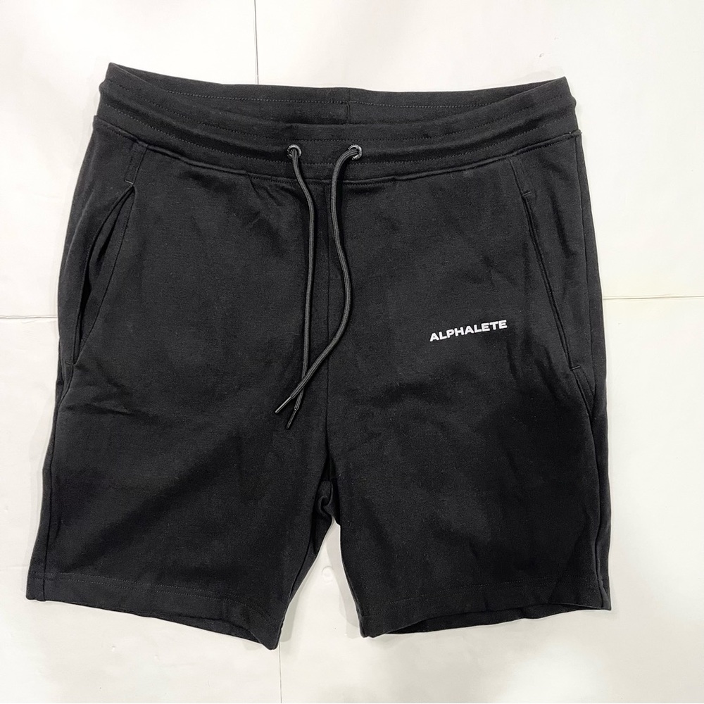 NWT MEN’S ALPHALETE IDENTITY CORE BLACK SHORTS VARIOUS SIZES S, M, L, XL